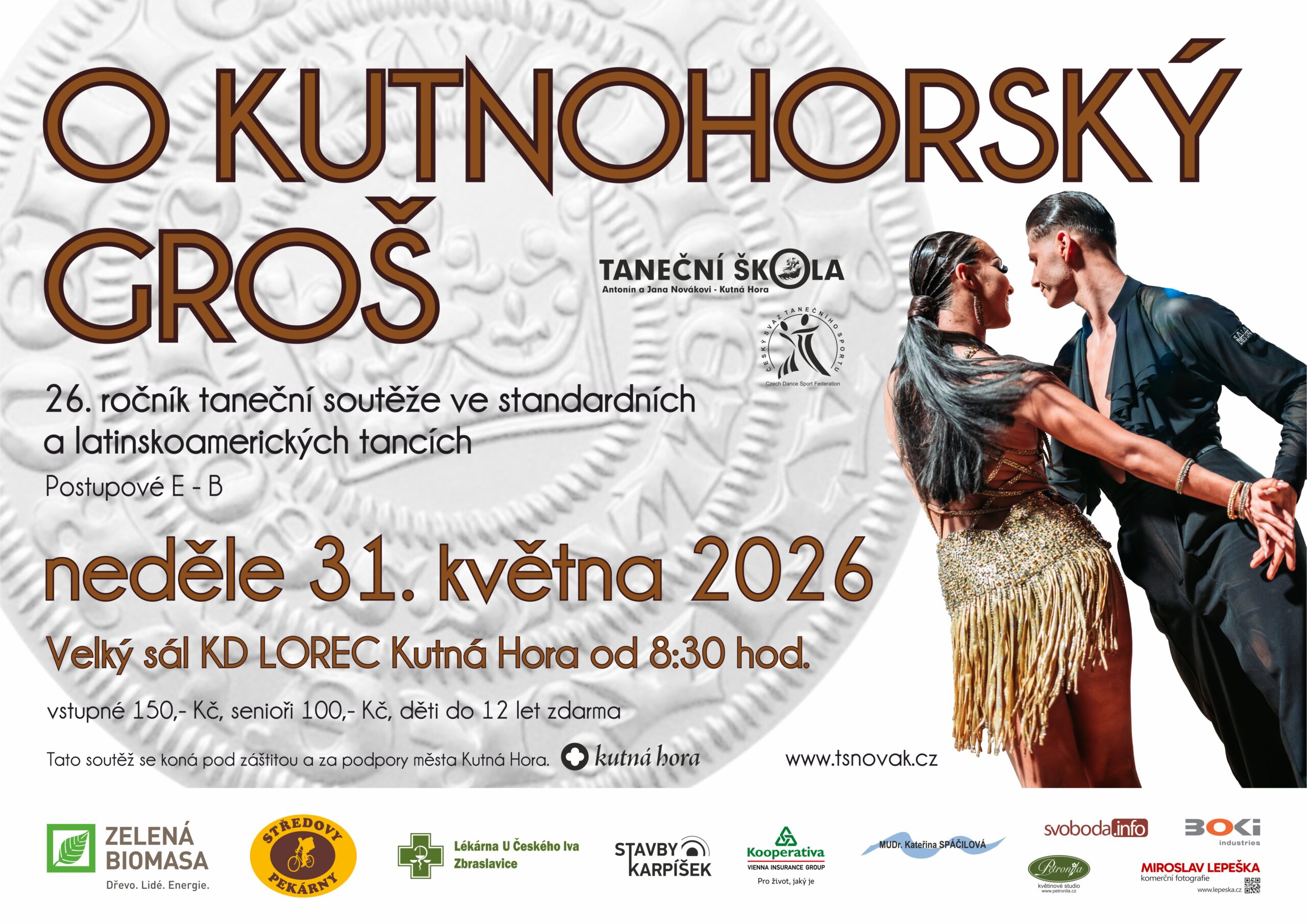 Více než 200 tanečních párů bude v Lorci soutěžit O Kutnohorský groš