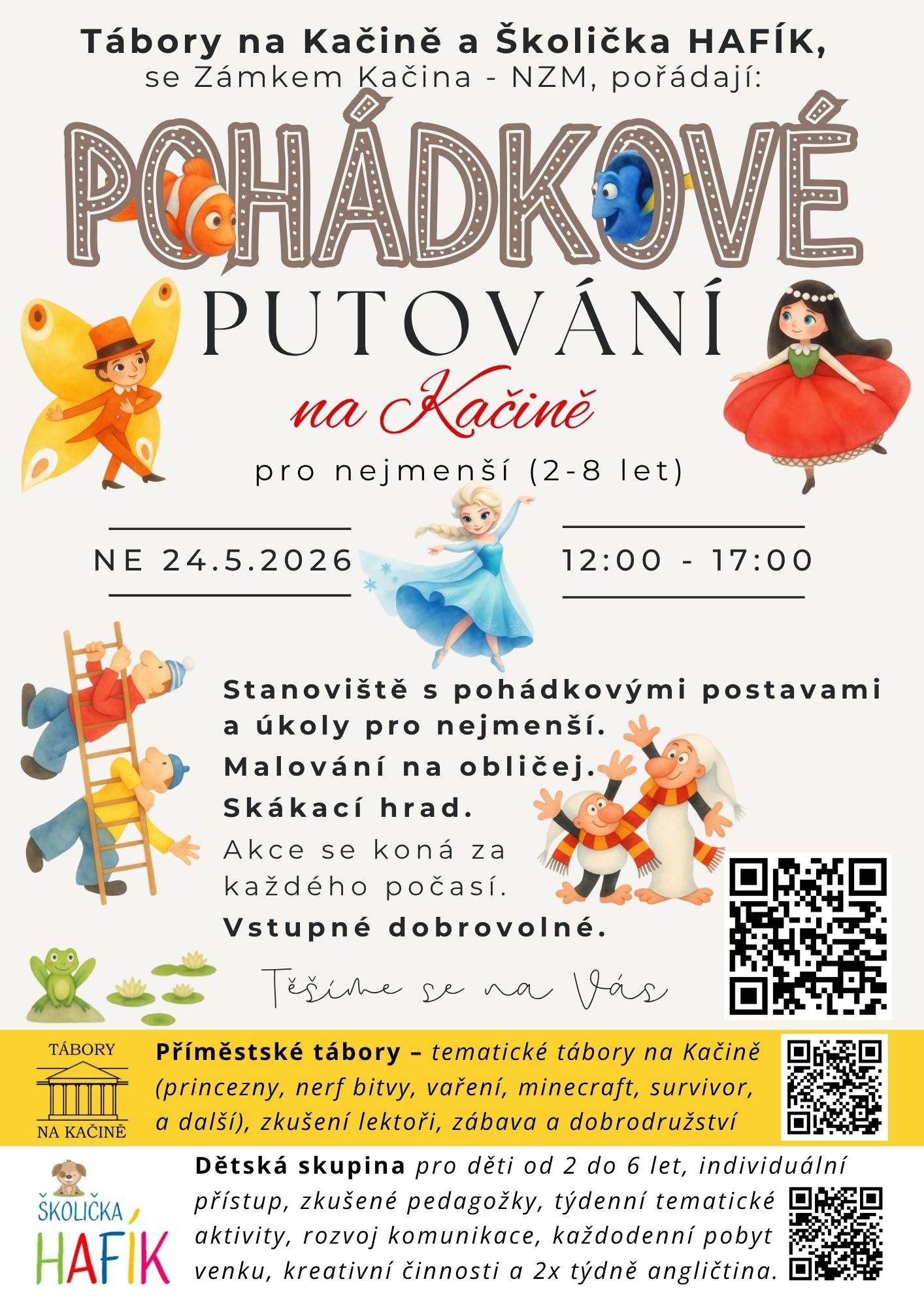 Pohádkové putování pro nejmenší se v parku na Kačině uskuteční 24. května od 12 do 17 hodin