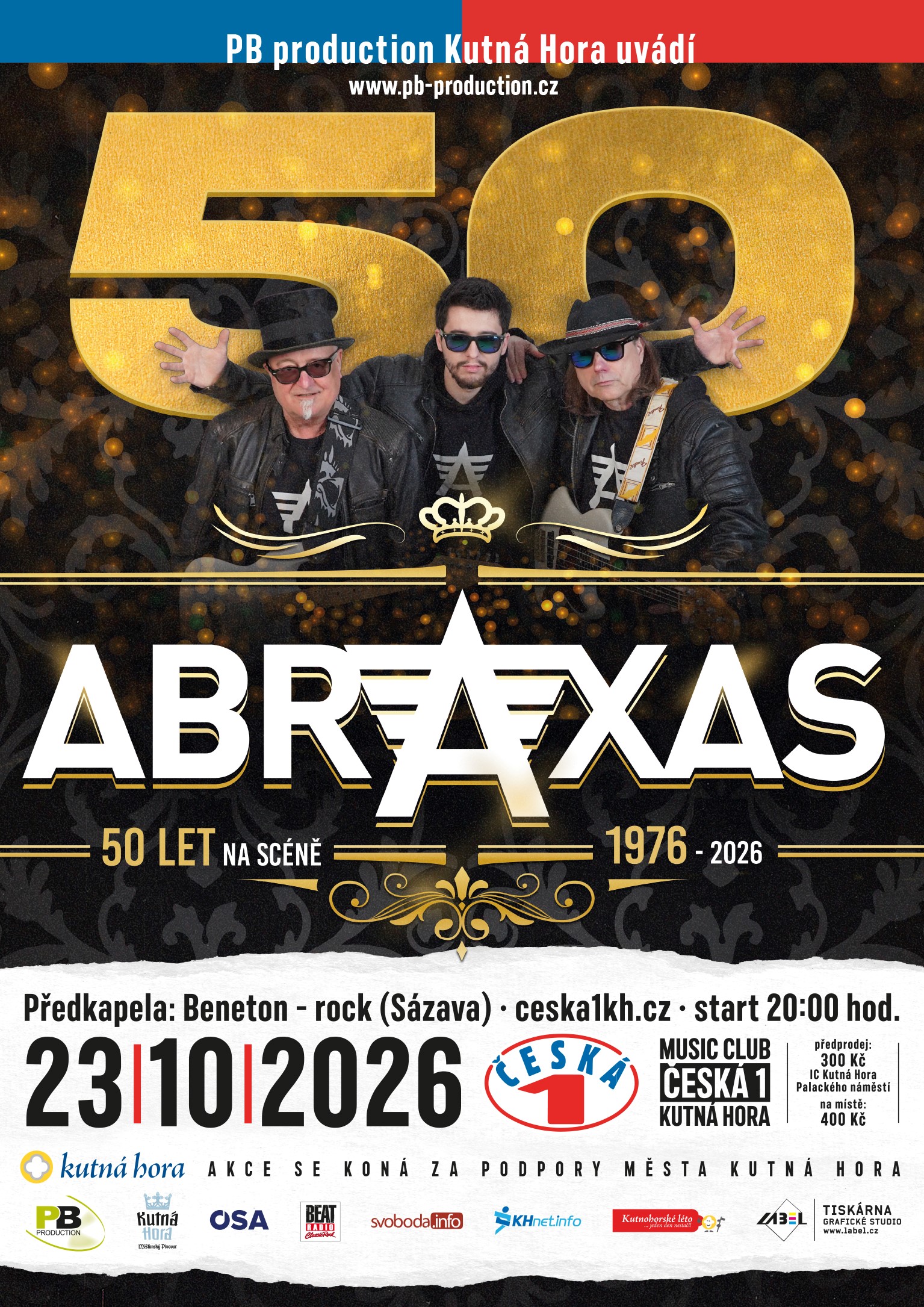 Abraxas slaví 50 let na scéně. Do Kutné Hory dorazí v říjnu