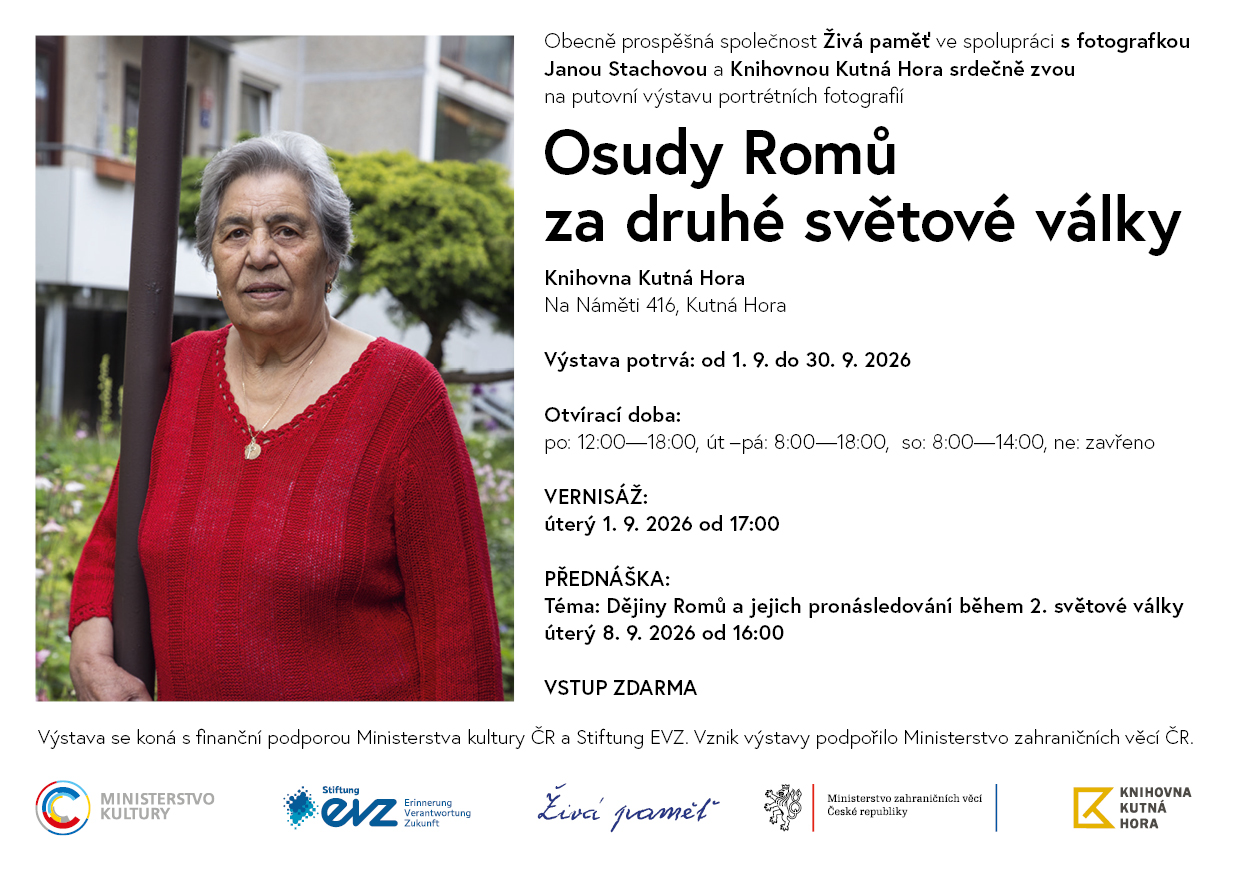 Putovní výstava portrétních fotografií „Osudy Romů za druhé světové války“ v Kutné Hoře