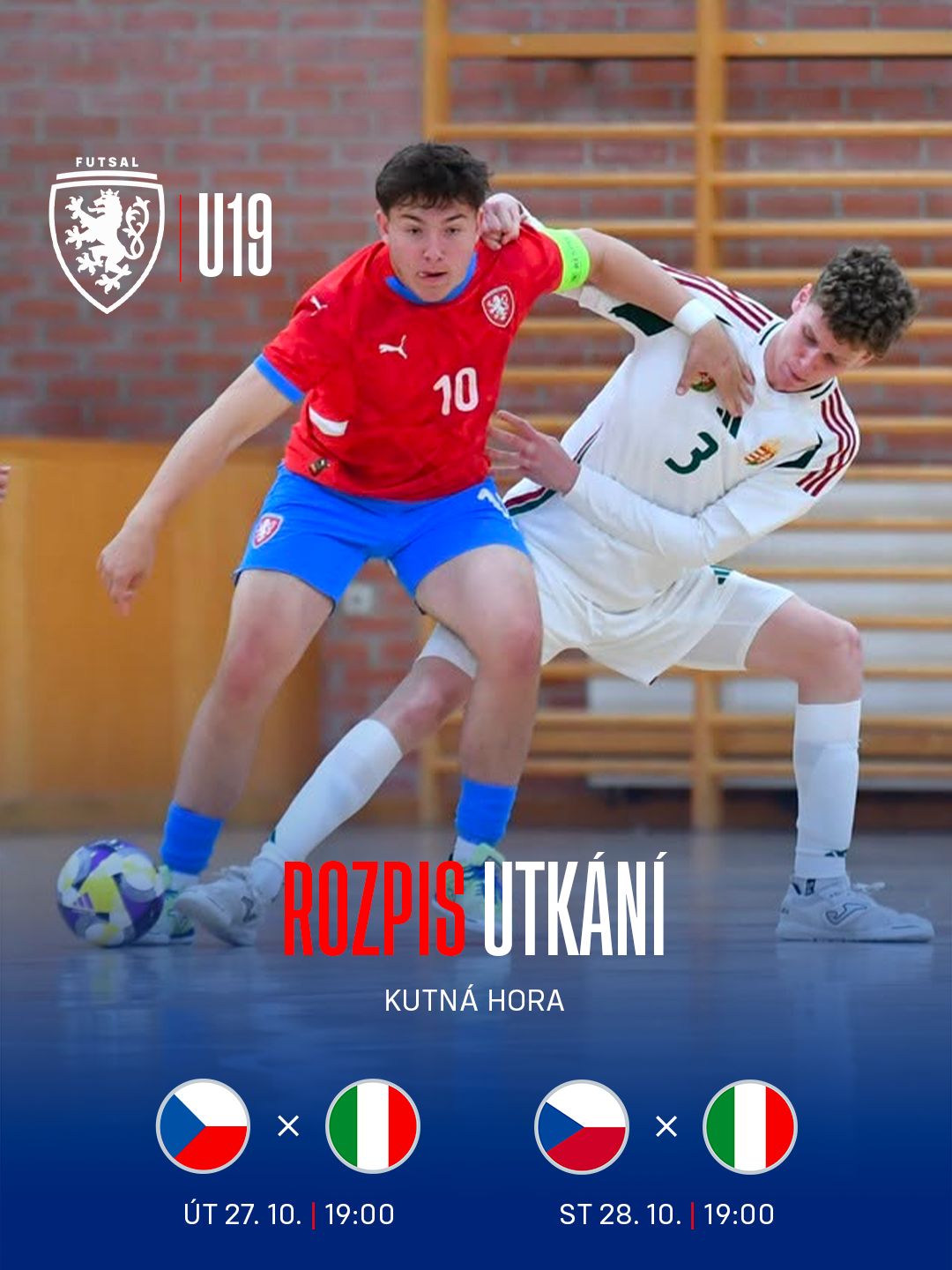 Kutnohorská Klimeška hostí dvě třaskavé futsalové bitvy proti Itálii